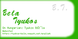 bela tyukos business card